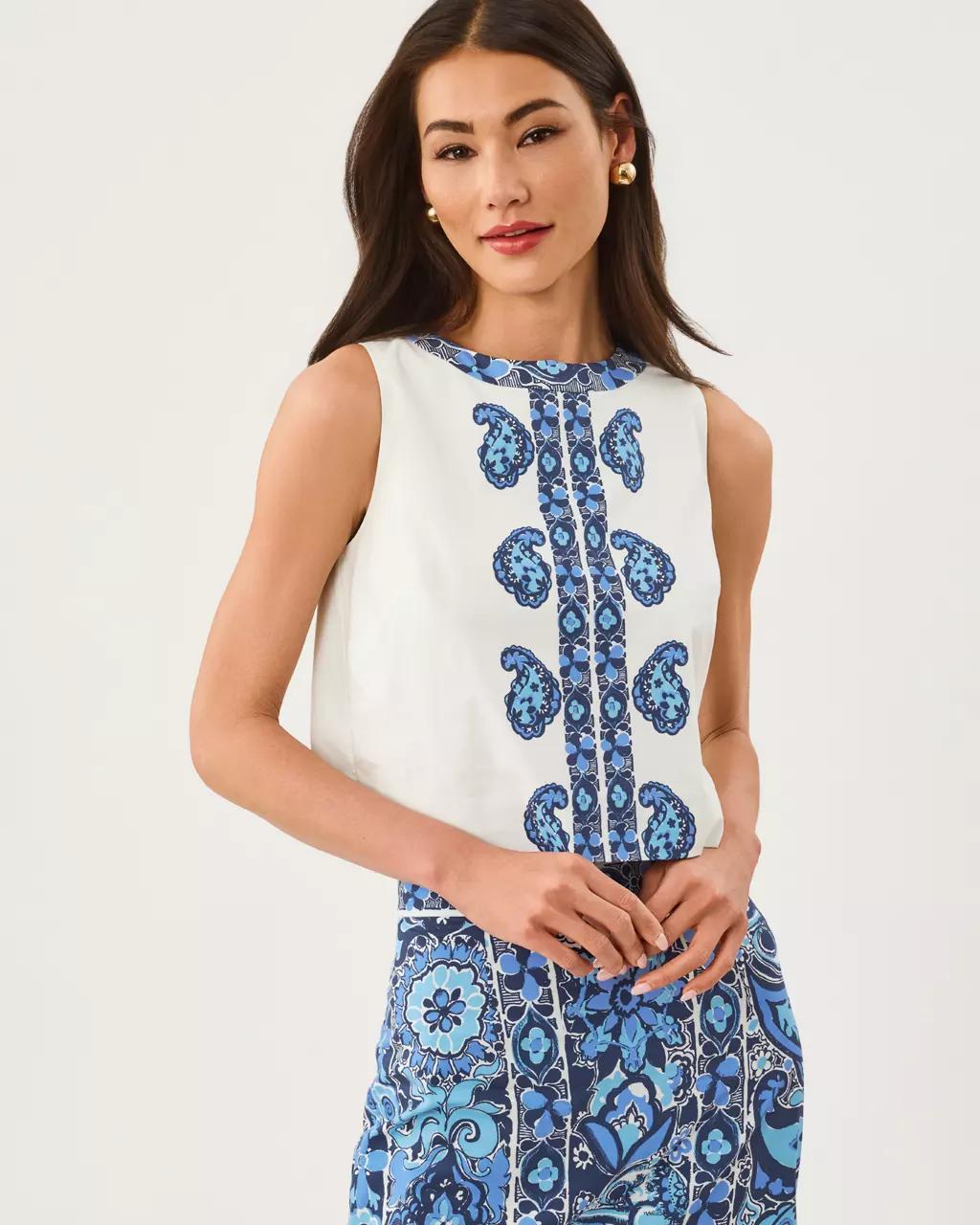 Annaleese Sleeveless Top - Low Tide Navy