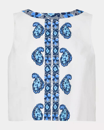 Annaleese Sleeveless Top - Low Tide Navy