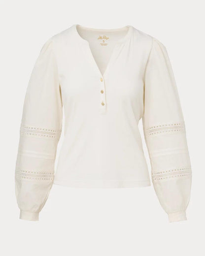 Ronson Long Sleeve Knit Top - Coconut