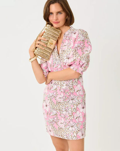 Mialeigh Linen Dress - Conch Shell Pink