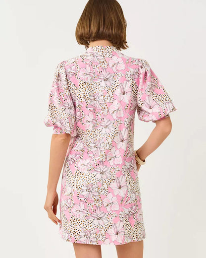 Mialeigh Linen Dress - Conch Shell Pink