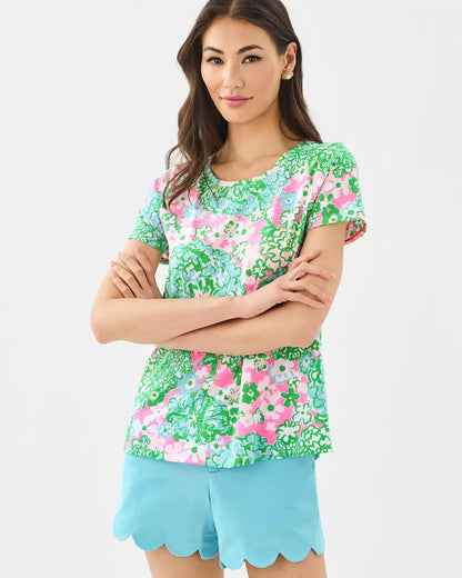 Etta Scoop Neck Top - Multi