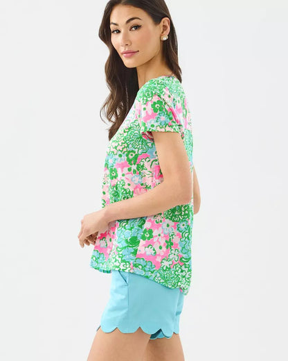 Etta Scoop Neck Top - Multi