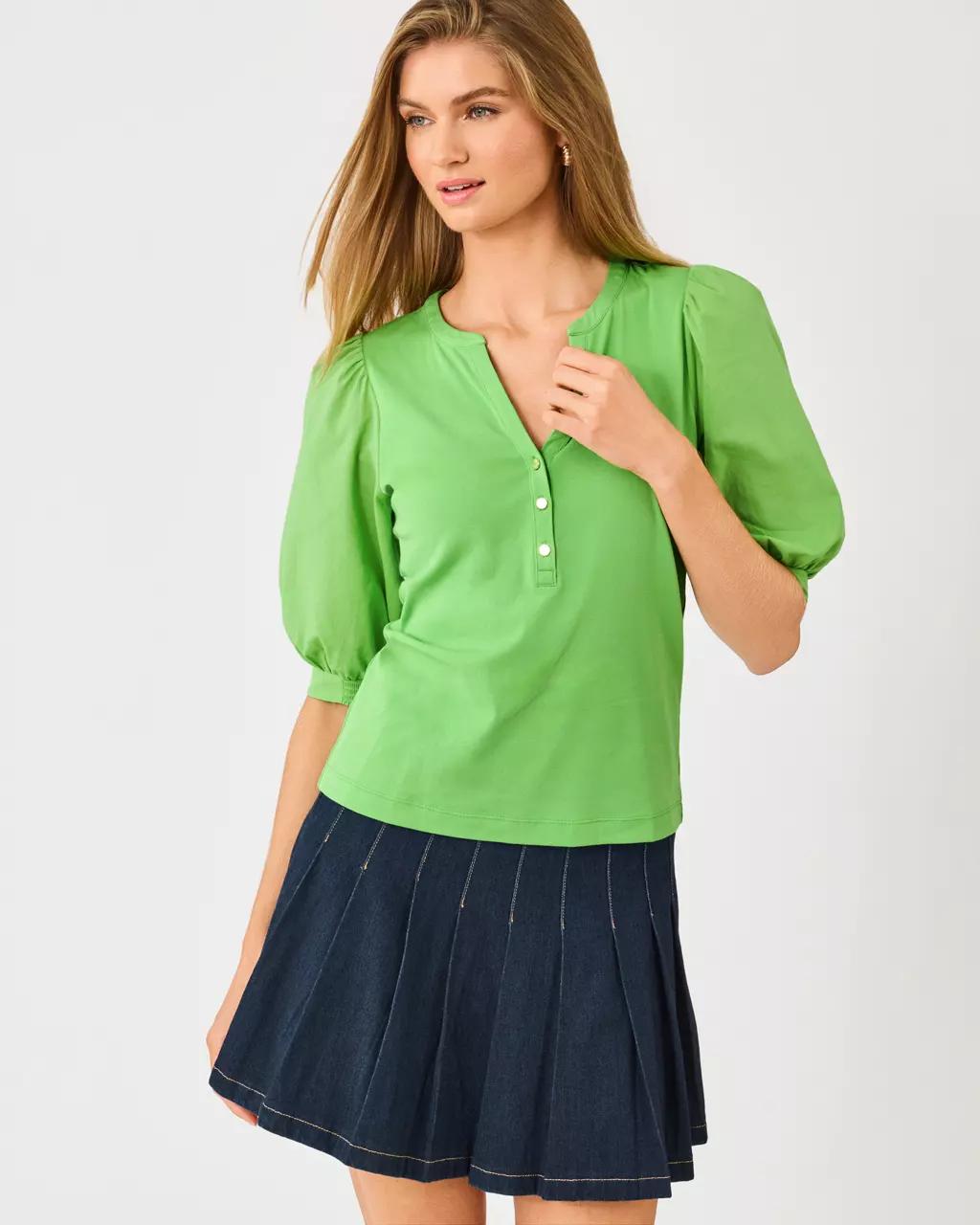 Ronson Knit Top - Chateau Green