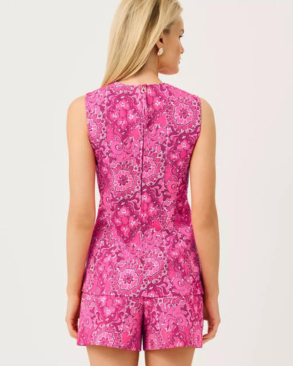 Eugenia Sleeveless Top - Pink Aster
