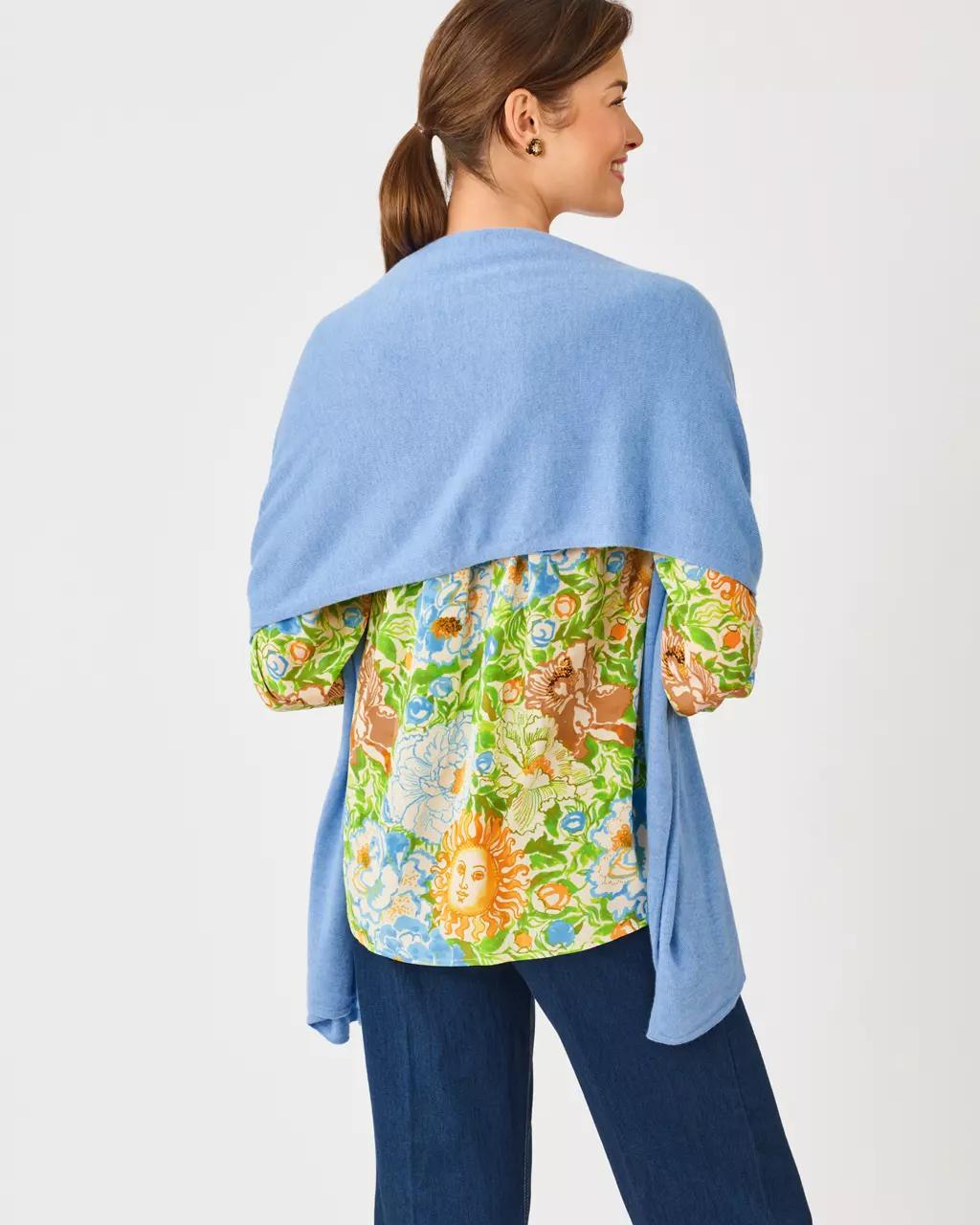 Lanelle Wrap - Heathered Merriweather Blue