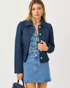 Dark Wash Butterfly Quilted Indigo Denim