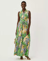 Multi Palm Prowl Engineered Woven Shirtdress