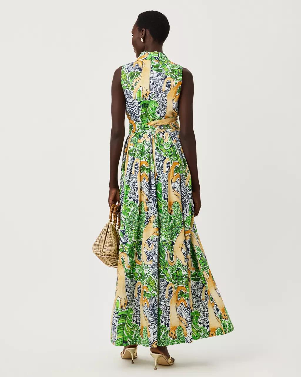 Marria Stretch Maxi Shirtdress - Multi
