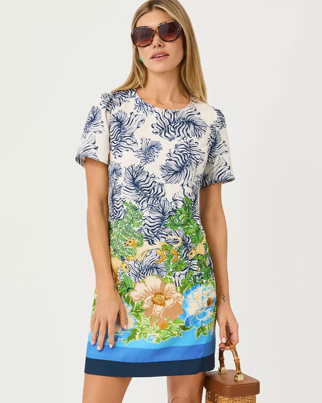 Edita Short Sleeve Shift Dress - Rutabaga