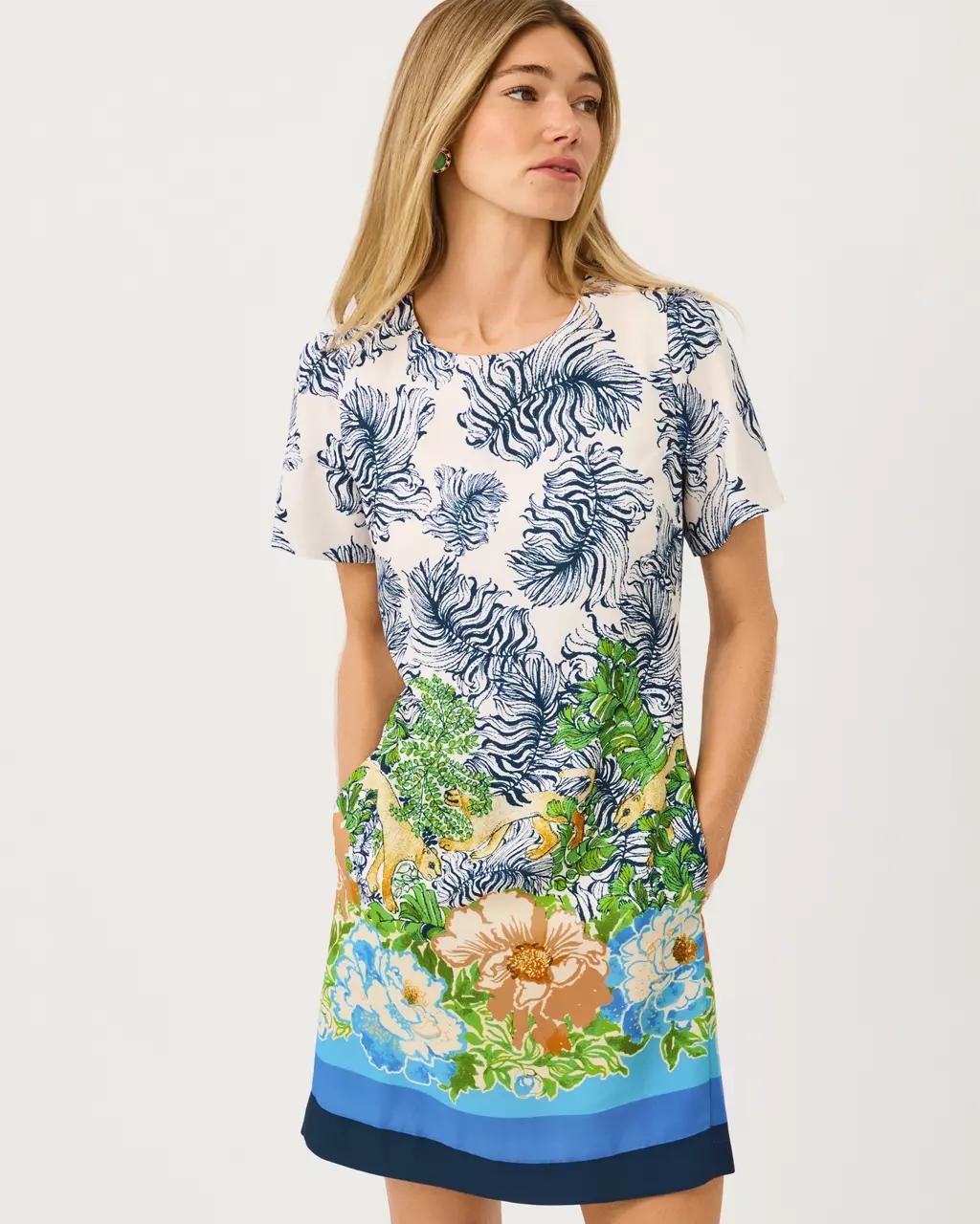 Edita Short Sleeve Shift Dress - Rutabaga