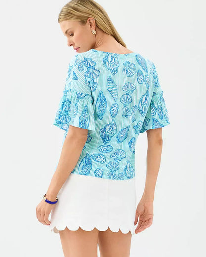 Ziva Top - Fresh Water Blue