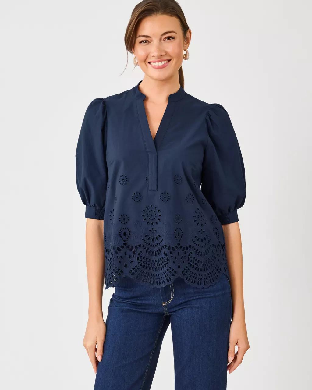 Mialeigh Top - Low Tide Navy
