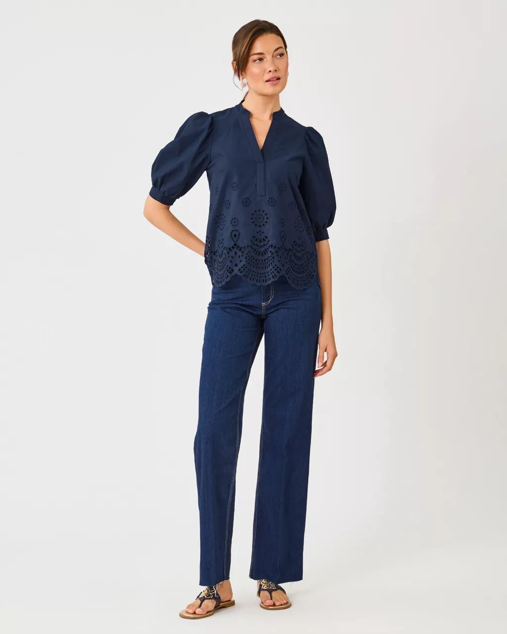 Mialeigh Top - Low Tide Navy