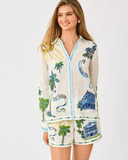 5" Croix Linen Short - Coconut