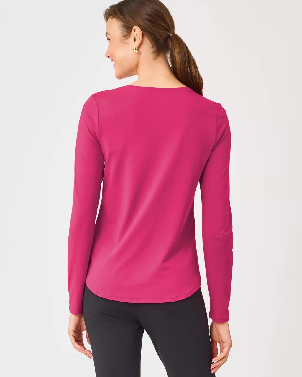 UPF 50+ Luxletic Westley Long Sleeve Active Tee - Berry Bouquet