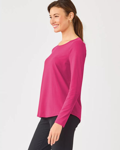 UPF 50+ Luxletic Westley Long Sleeve Active Tee - Berry Bouquet