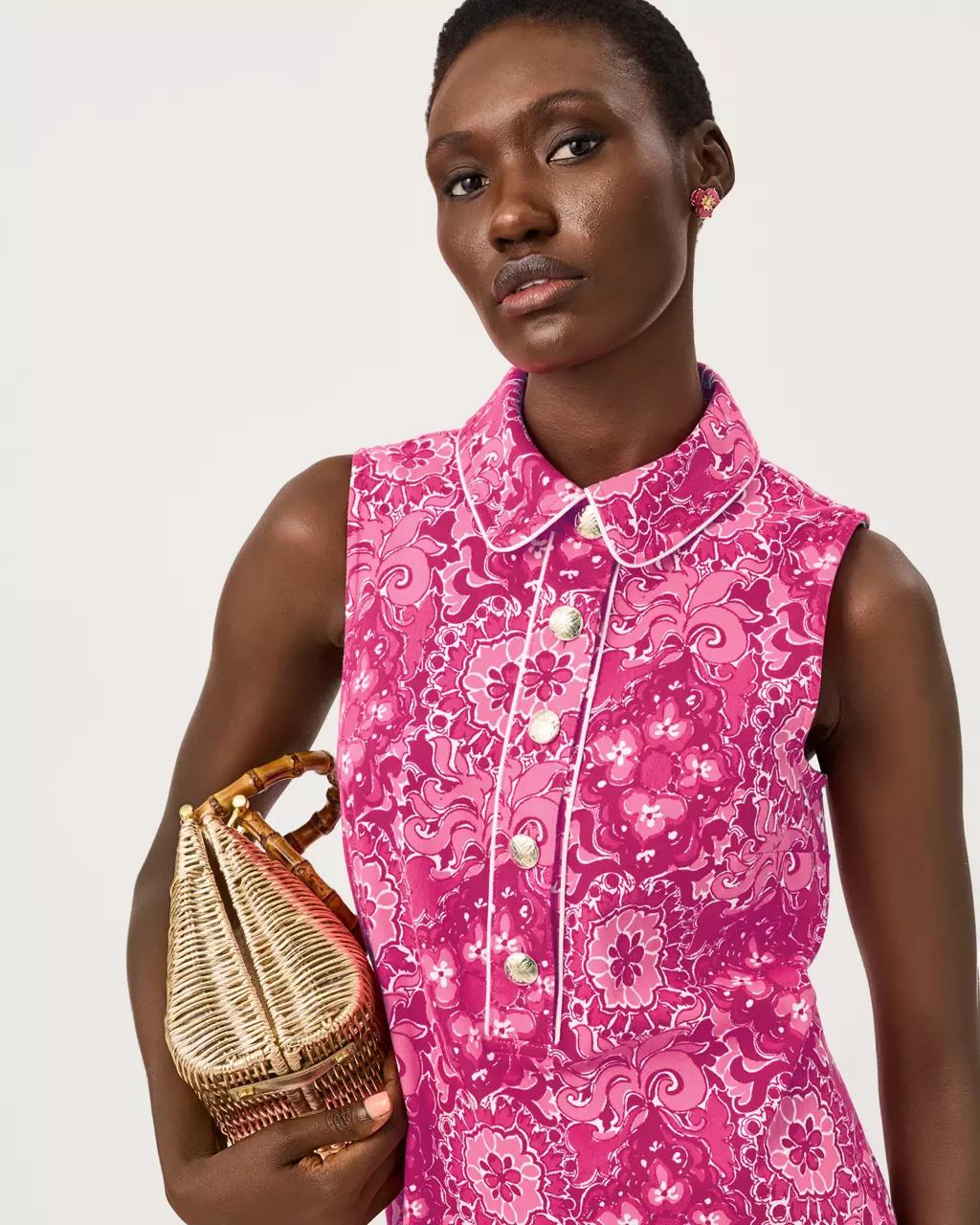Milana Shift Dress - Pink Aster