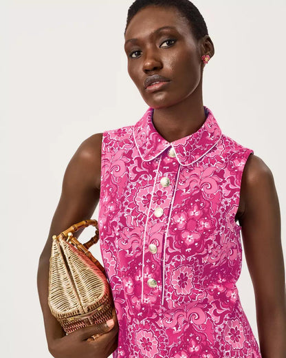 Milana Shift Dress - Pink Aster