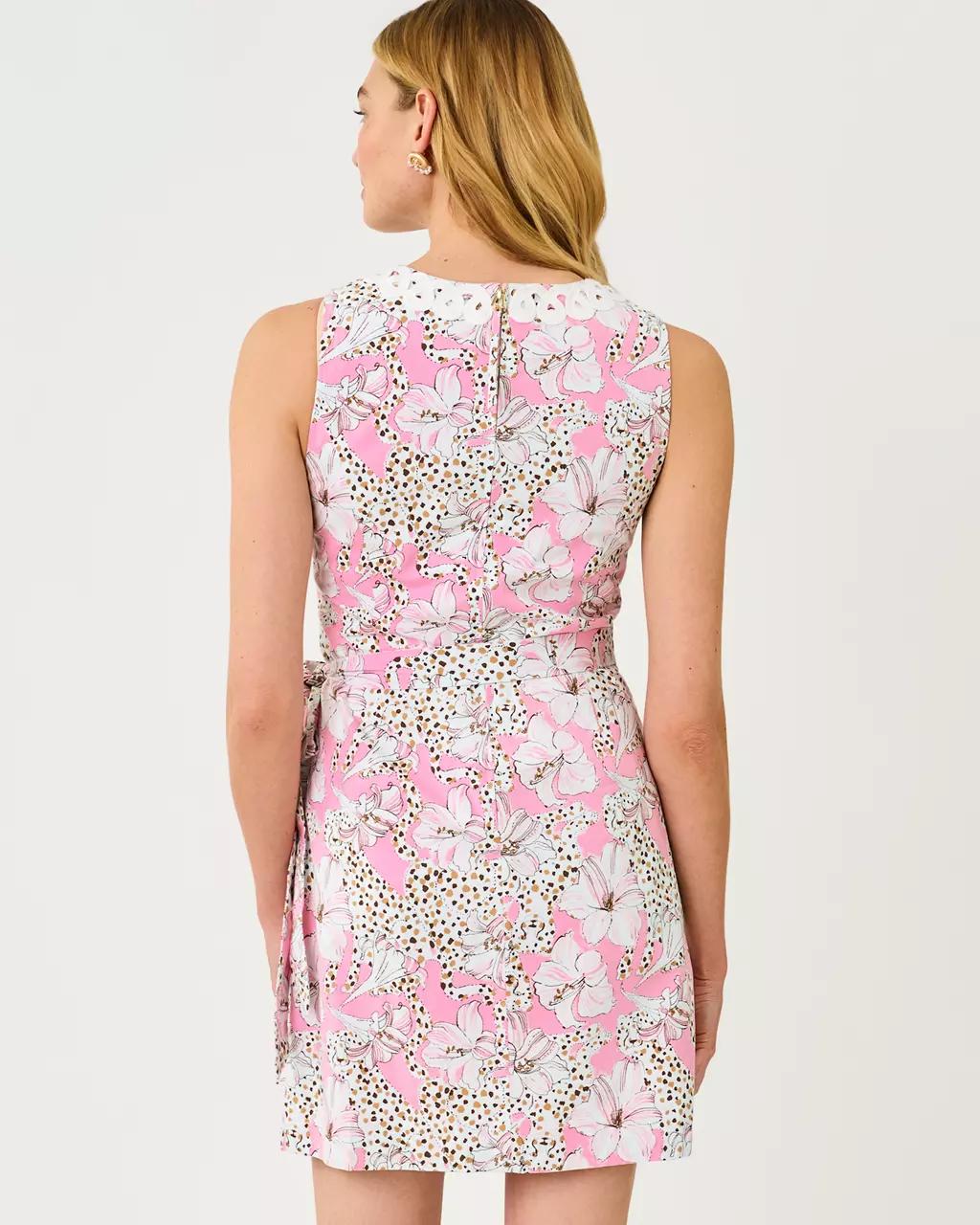 Fresia Stretch Shift Dress - Conch Shell Pink