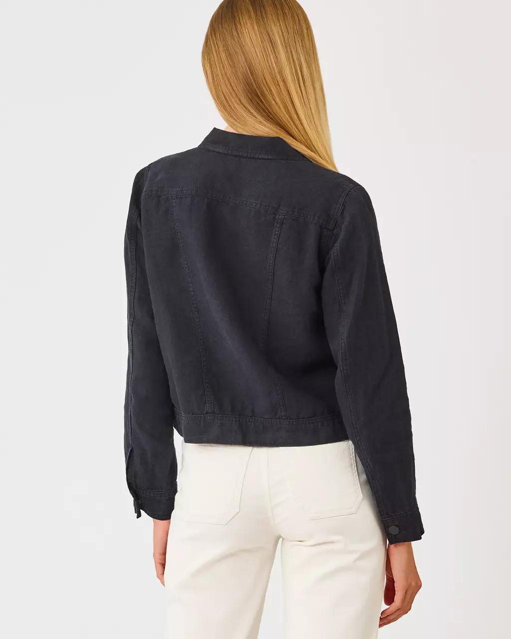 Seaspray Linen Jacket - Noir X Noir