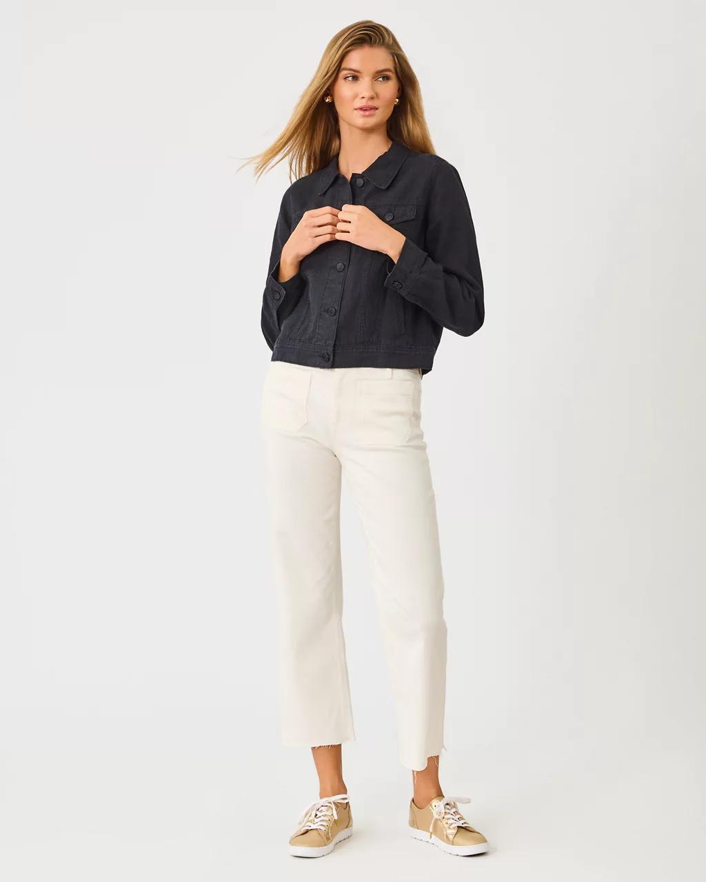 Seaspray Linen Jacket - Noir X Noir