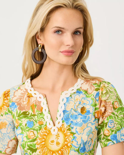 Minerva Short Sleeve Stretch Shift Dress - Rutabaga