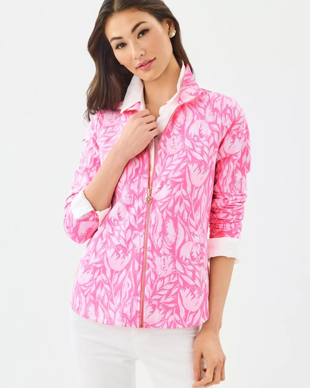 UPF 50+ Leona Zip-Up Jacket - Rousseau Pink
