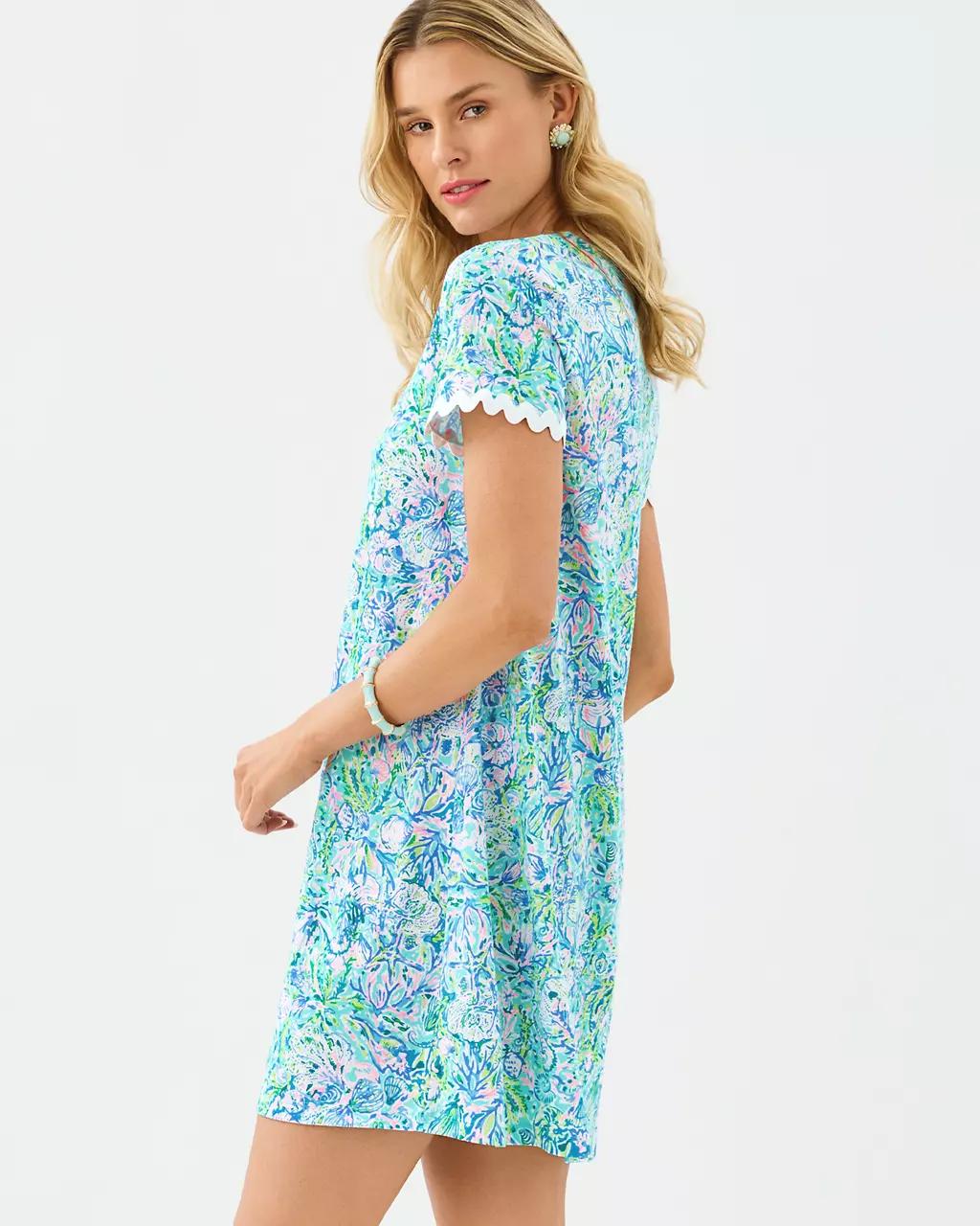 Cody Short Sleeve Dress - Surf Blue