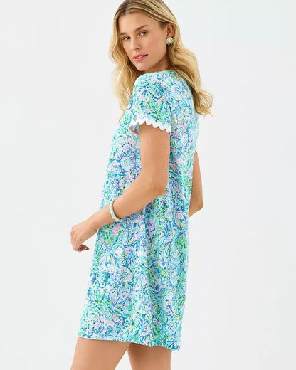 Cody Short Sleeve Dress - Surf Blue