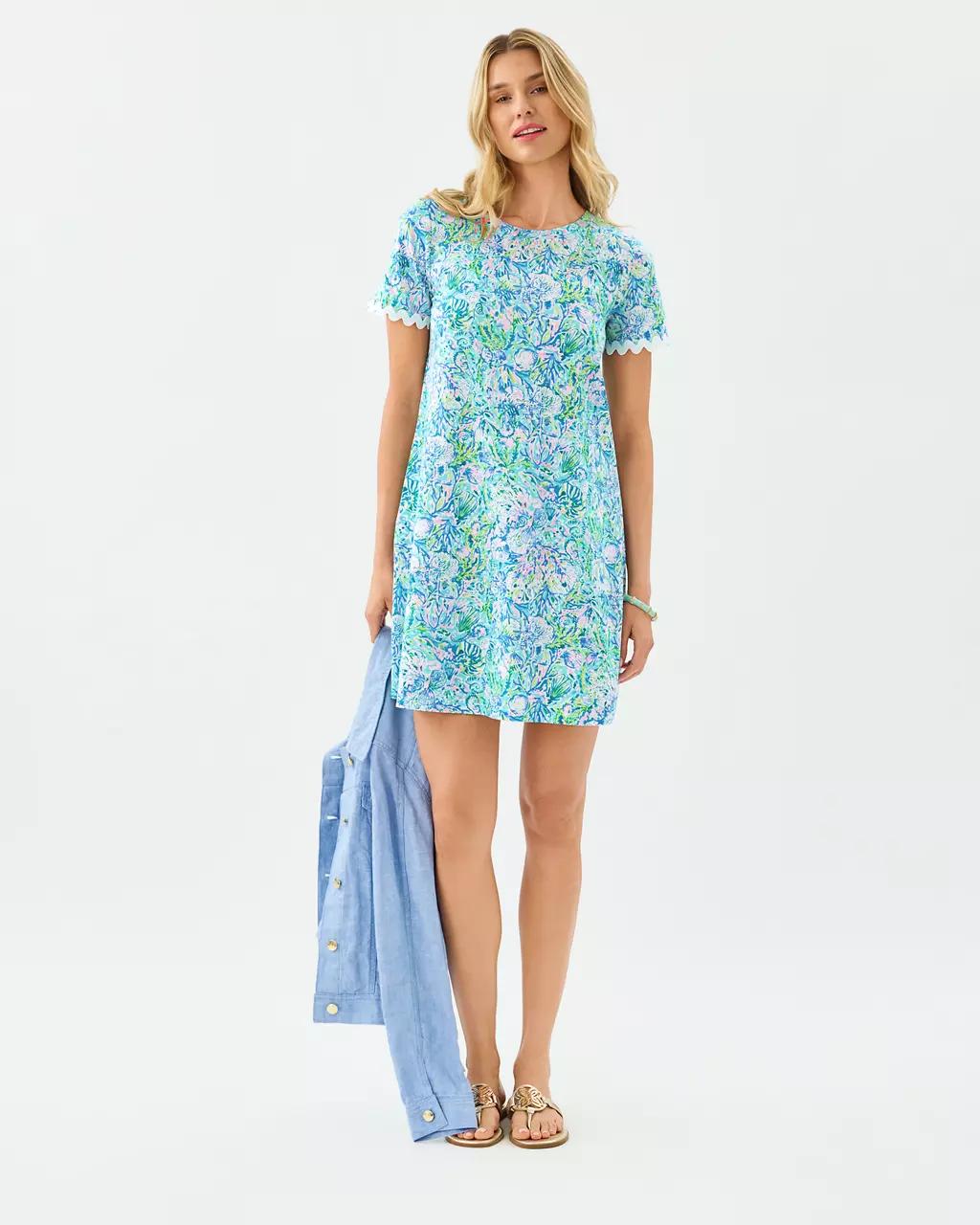 Cody Short Sleeve Dress - Surf Blue