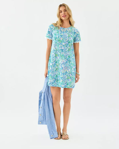Cody Short Sleeve Dress - Surf Blue
