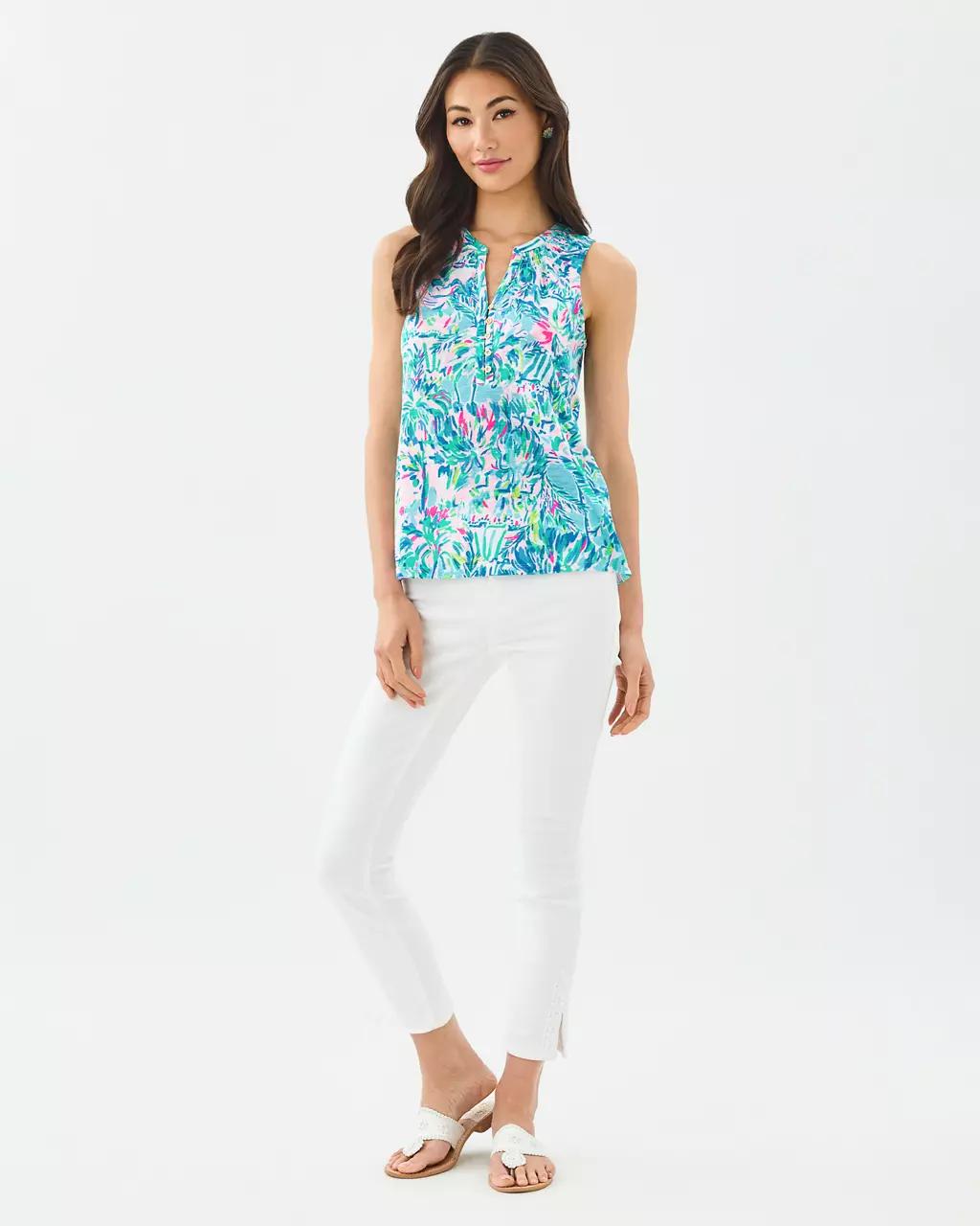 Essie Tank Top - Blue Ibiza