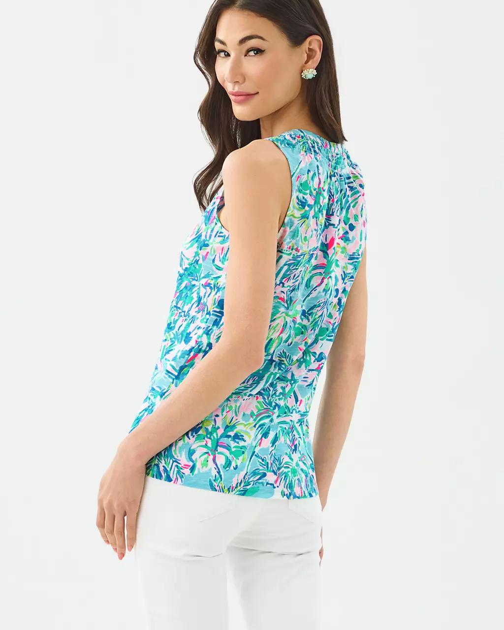 Essie Tank Top - Blue Ibiza