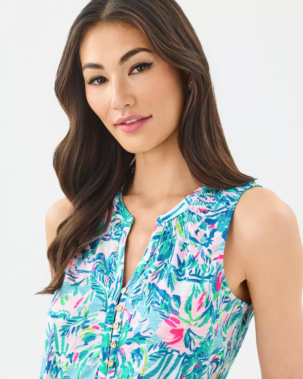 Essie Tank Top - Blue Ibiza