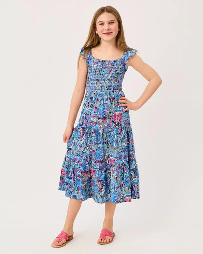 Girls Mini Jilly Midi Dress - Multi