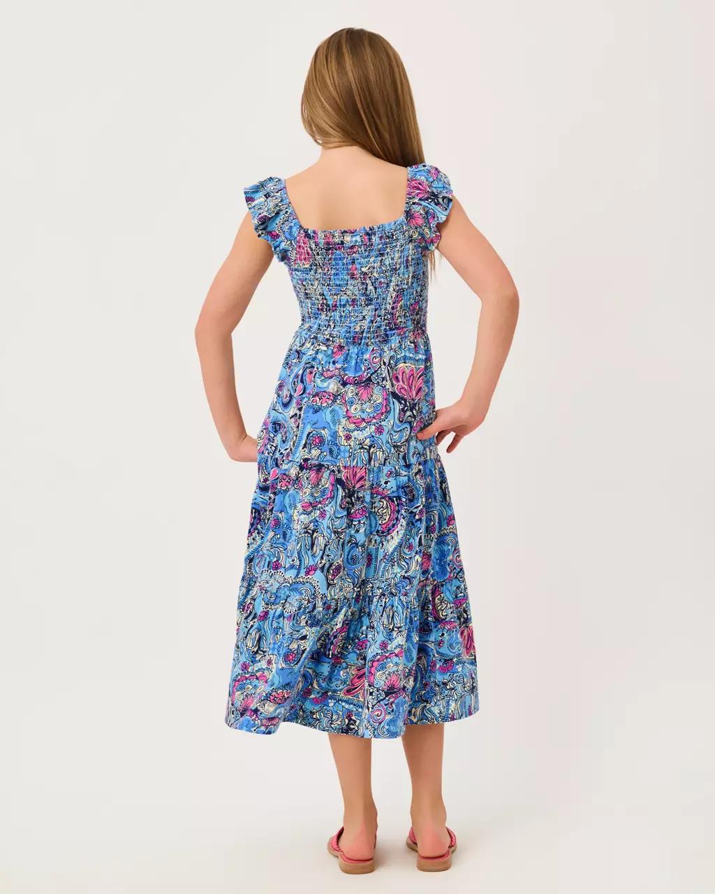 Girls Mini Jilly Midi Dress - Multi