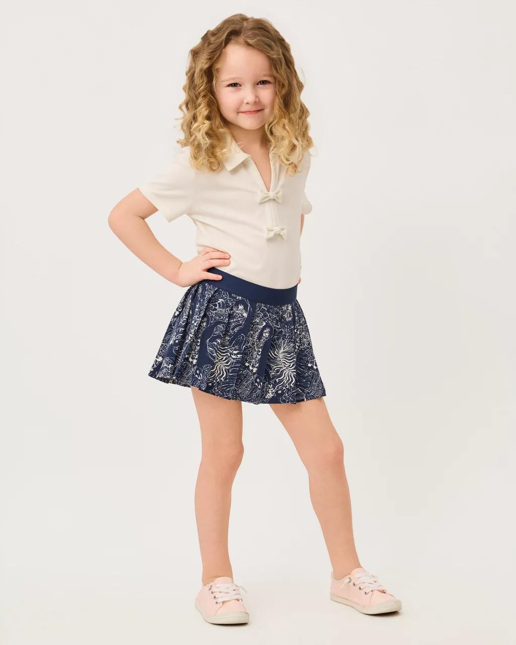Girls Sylvana Skort - Low Tide Navy