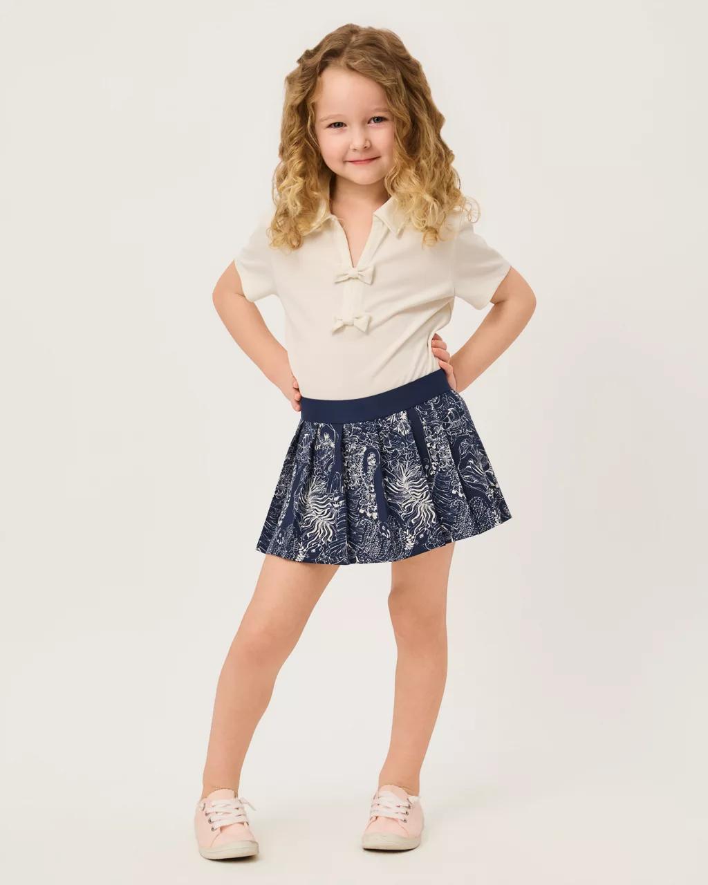 Girls Mini Frida Sleeved Polo - Coconut