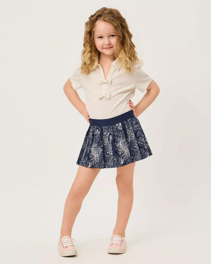 Girls Mini Frida Sleeved Polo - Coconut