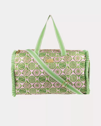 Ruffle Duffle Tote - Oleander Pink