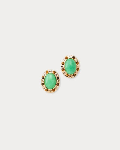 Via Palm Earrings - Chateau Green