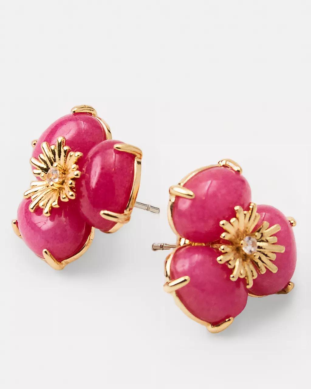 Camouflage Catwalk Earrings - Pink Aster