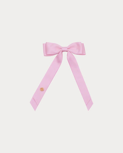 Bow Hair Clip - Oleander Pink