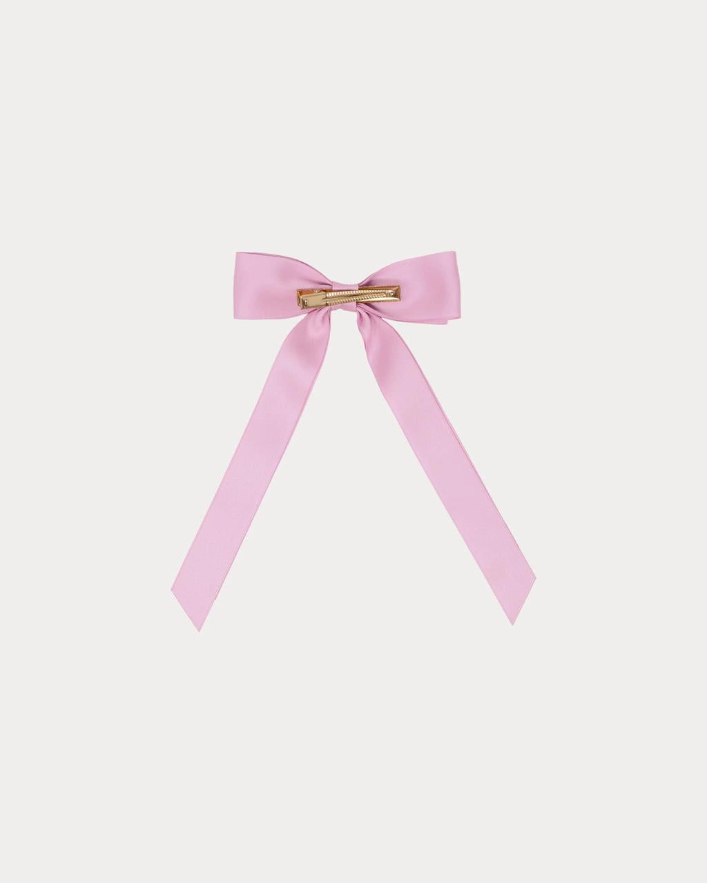Bow Hair Clip - Oleander Pink