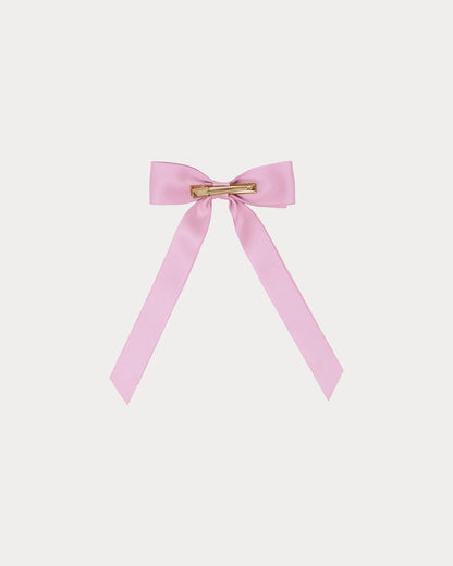 Bow Hair Clip - Oleander Pink