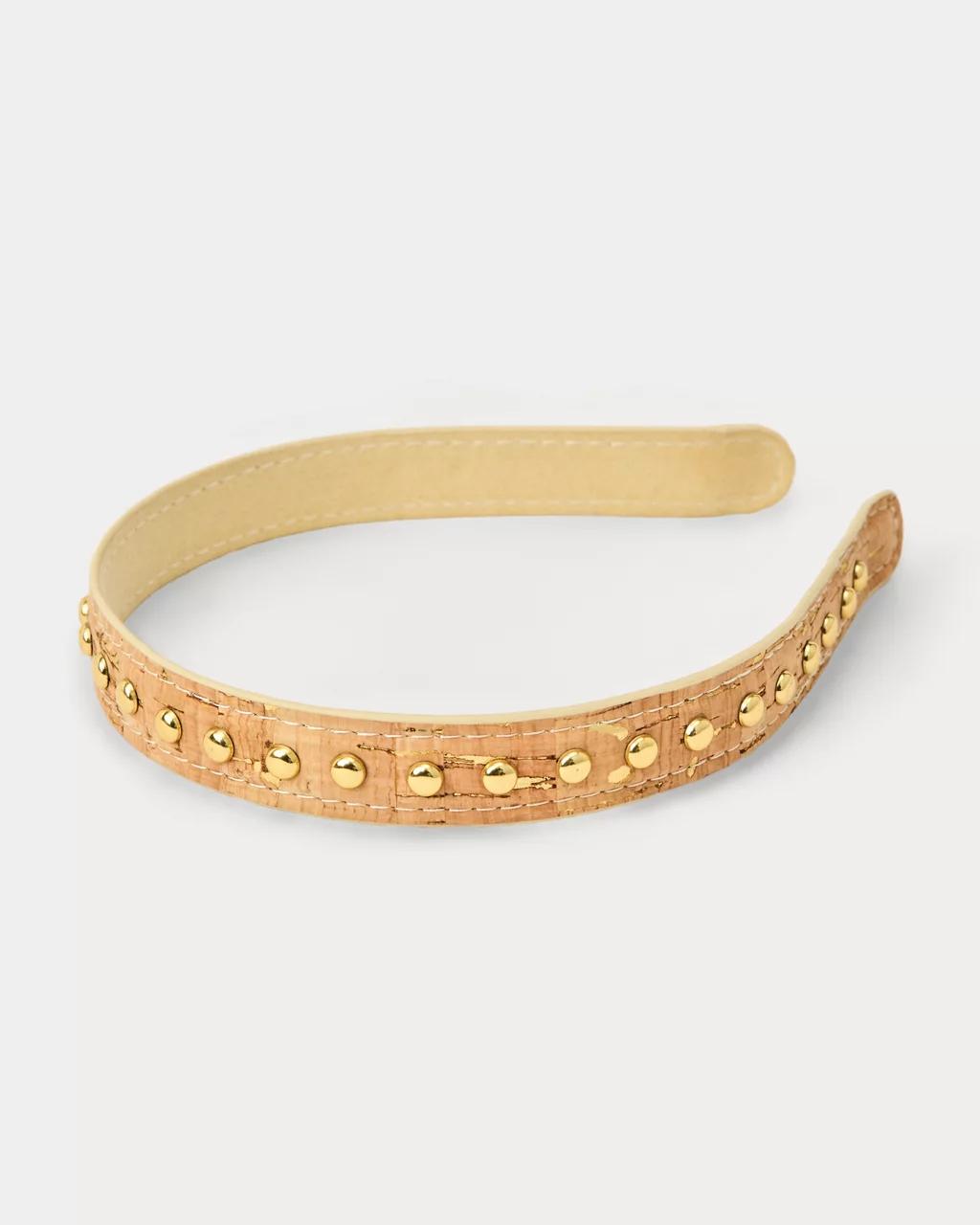 Sparkle Cork Embellished Headband - Cork