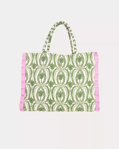 Ruffle Tote - Coconut