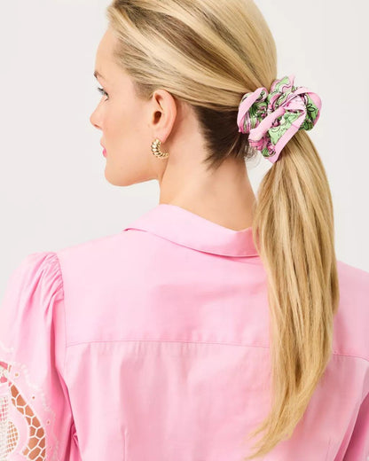 Layered Ruffle Scrunchie Set - Onyx