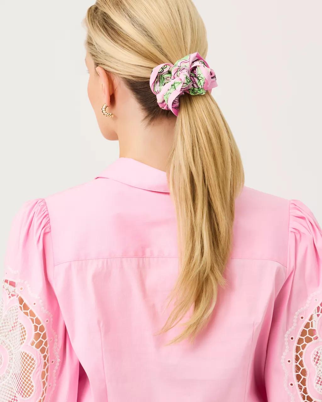 Layered Ruffle Scrunchie Set - Onyx